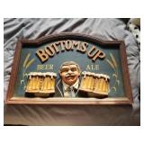 Bottoms Up 3-D Type Wooden Sign 24"x16"