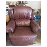 Brown Leather Recliner Chair