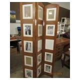 3 Panel Oak Picture Frame Room Divider