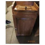 Solid Oak Trash Bin