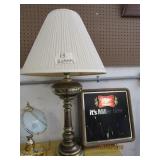 Brass Tone Table Lamp & Floor Lamp