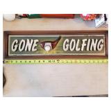 Gone Golfing Wooden Picture