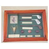 Pair of Golf Memorbilia Glass Front Display Case