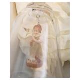 Dolfi Crystal Bell with Wooden Figurine with box