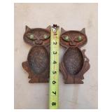 Cat Trivet Type Pieces / Ashtray Cast Iron