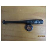 Stan Musial St Louis Cardinals Pin, & Mini Bat