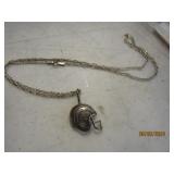 Football Helmet Charm and Chain