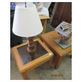 2 Square End Tables & Lamp