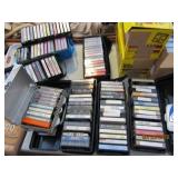 Lot of Cassette Tapes and Portable Player