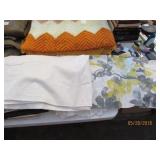 1 Panel of Yellow and Grey Printed Curtains