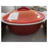 Descoware Orange Pot with Lid