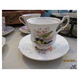 Teacup & Saucer- Flower with Bird