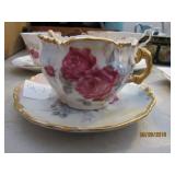 Teacup & Saucer- Pink & Blue Flowers
