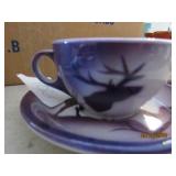 Teacup & Saucer-Purple Deer