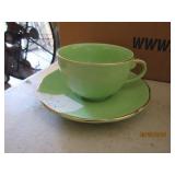 Teacup & Saucer- Green