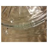 Glass Covered Bowl / Dish W/ Lid 9"
