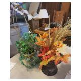 Hanging Flower pottery pot and Other fake plant