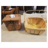 2 Baskets , 1 Is a Tissue holder basket.