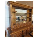Solid Oak Dresser with Hutch Top
