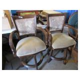 Pair of Padded Barstools