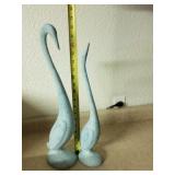 Pair of Pottery Swans. Art / Décor.