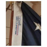 NYL Glow..American Flag with Pole and Stand.