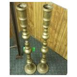 Solid Brass Cathedral Candle Sticks 40 Inches