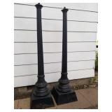 2 Outdoor Lamp Post Over 6 Feet tall each. No Top
