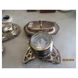 Silver Plated Coasters, Butter Dish, Butterfly