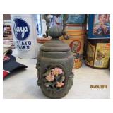 Cast Iron Lantern with candle inside