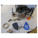 Lot of Old Keys and Wooden Box