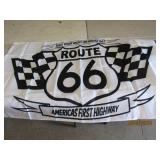 Route 66 Flag 58 x 36 inches - Like New