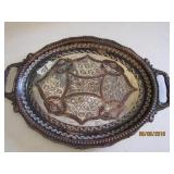 Oval Metal Tray- nice condition