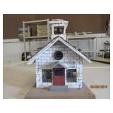 Schoolhouse Birdhouse - windows for viewing birds