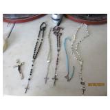 5 Rosary - the blue and the purple one are