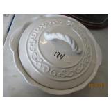 Celebrating Home Pie Plate with Lid - very nice