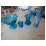 Lot of Blue Glassware- nice pieces