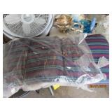 Maroon & Green Patio Chair Seat Cushion