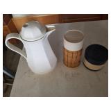 Thermos Brand Carafe and 2 Aladdin Thermos Type