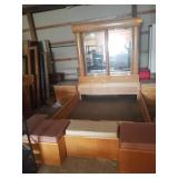 King Size Bed Frame with Night Stands and Bench