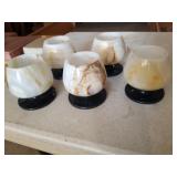 5 Marble Glasses