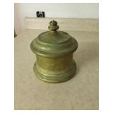 Heavy Brass Urn Type Piece with Lid . Heavy 4 or