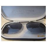 Polar Optics Clip on Sunglasses in Case