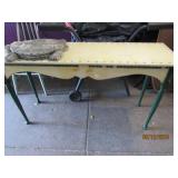 Country Design Sofa Table - Green Legs/Yellow Top