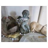 Lot of Garden Décor - Bird Feeder, Angel, & More