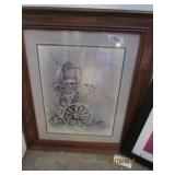 Mailbox with Bird and Wagonwheel Picture