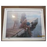 2 Ladies Sitting on a Dock Picture