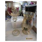 Fall Candle Holders - one has a chip in the lip