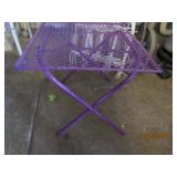 Small Purple Folding Table and Yard Edging