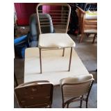 Vintage Card Table With 3 Chairs. Chairs all have